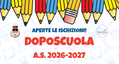 Apertura iscrizioni Doposcuola Primaria a.s. 2026/2027