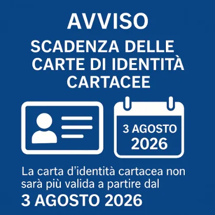 AVVISO SCADENZA CARTA D’IDENTITÀ CARTACEA