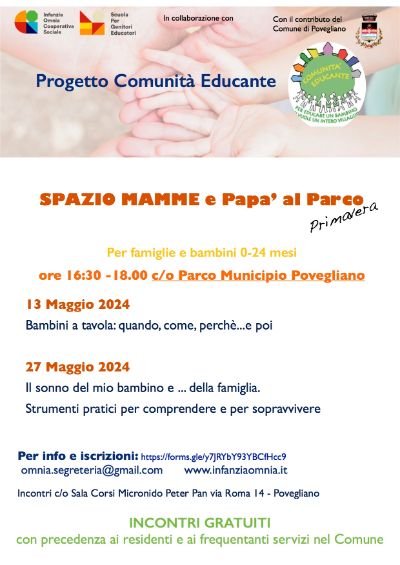 spazio mamme e papà al parco