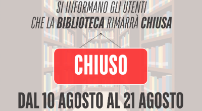 banner chiusura biblioteca