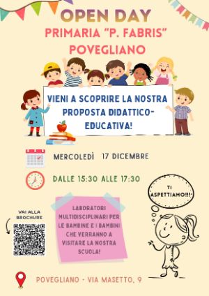 Locandina Open Day Sc. Primaria Fabris Povegliano