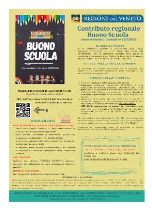 buono scuola regione veneto