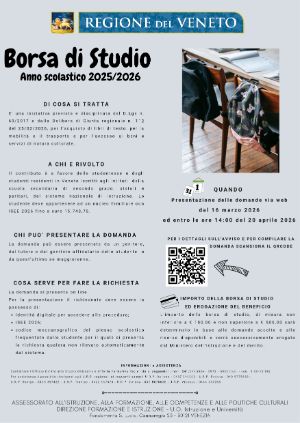 locandina borsa di studio 20252026